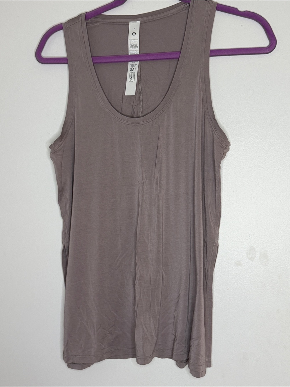 lululemon athletica Taupe Scoop Neck Tank Top